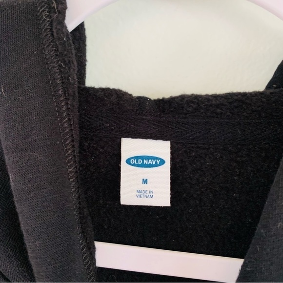 Old Navy Black Plaid Bear “California” Graphic Pull Over Hoodie Size Medium - Picture 4 of 5